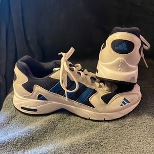 Adidas women’s blue and white shoes size 8